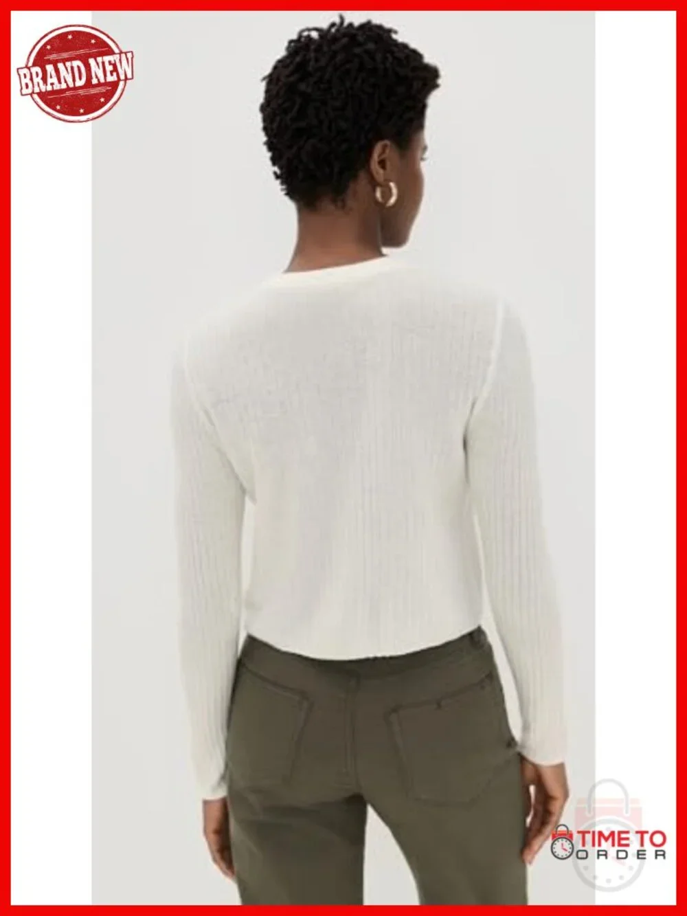 100% Cashmere Cardigan - Lightweight Button Front